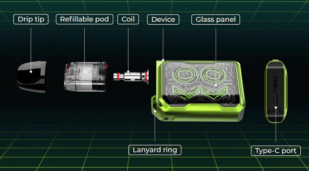 Uwell Caliburn GK 2 Bileşenler